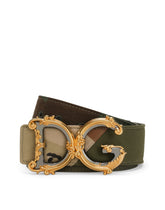 Camouflage patchwork belt with baroque DG logo - | Dolce & Gabbana