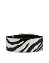 Printed shiny calfskin belt with DG logo - | Dolce & Gabbana