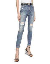 Calfskin belt with studs - | Dolce & Gabbana