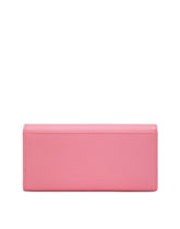 Dauphine calfskin wallet with branded tag - | Dolce & Gabbana
