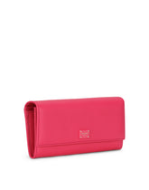 Calfskin continental wallet with branded plate - | Dolce & Gabbana