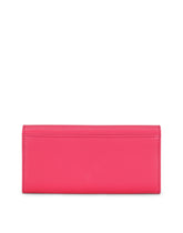 Calfskin continental wallet with branded plate - | Dolce & Gabbana