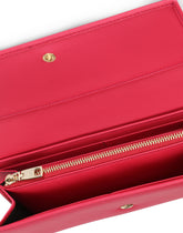 Calfskin continental wallet with branded plate - | Dolce & Gabbana