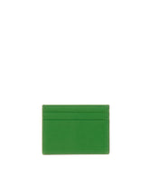Dauphine calfskin card holder with branded tag - | Dolce & Gabbana
