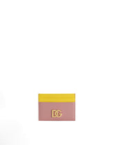 Calfskin leather cardholder with DG logo - | Dolce & Gabbana
