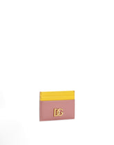 Calfskin leather cardholder with DG logo - | Dolce & Gabbana