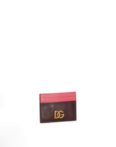 Calfskin leather cardholder with DG logo - | Dolce & Gabbana