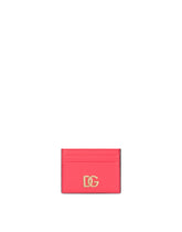 Calfskin card holder with DG logo - | Dolce & Gabbana