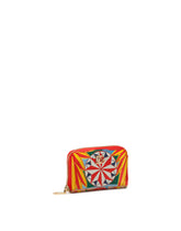 Zip-around coin pocket in Carretto-print Dauphine calfskin - | Dolce & Gabbana