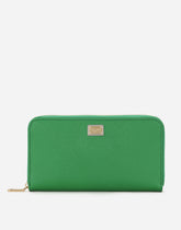 Zip-around dauphine calfskin wallet - | Dolce & Gabbana