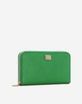 Zip-around dauphine calfskin wallet - | Dolce & Gabbana