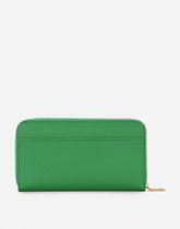 Zip-around dauphine calfskin wallet - | Dolce & Gabbana