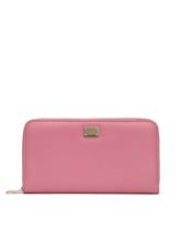 Zip-around dauphine calfskin wallet - | Dolce & Gabbana