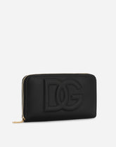 Calfskin zip-around DG Logo wallet - | Dolce & Gabbana
