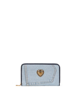 Zip-around Devotion wallet in patchwork denim - | Dolce & Gabbana
