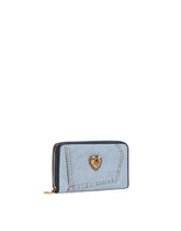 Zip-around Devotion wallet in patchwork denim - | Dolce & Gabbana