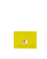 Small Dauphine calfskin continental wallet with plate detail - | Dolce & Gabbana