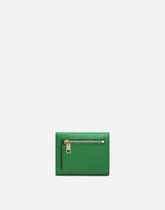 Small Dauphine calfskin continental wallet with plate detail - | Dolce & Gabbana