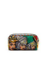 Carretto-print nylon make-up bag - | Dolce & Gabbana