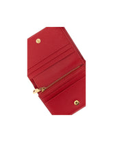 SMALL DAUPHINE CALFSKIN CONTINENTAL WALLET WITH RHINESTONE-DETAILED DG LOGO - | Dolce & Gabbana