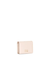 SMALL DAUPHINE CALFSKIN CONTINENTAL WALLET WITH RHINESTONE-DETAILED DG LOGO - | Dolce & Gabbana