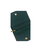 SMALL DAUPHINE CALFSKIN CONTINENTAL WALLET WITH RHINESTONE-DETAILED DG LOGO - | Dolce & Gabbana