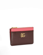 Calfskin leather cardholder with DG logo - | Dolce & Gabbana