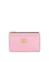 Calfskin card holder with DG logo - | Dolce & Gabbana