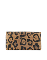 Continental wallet in Leo crepe with logo plaque - | Dolce & Gabbana