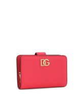 Calfskin wallet with DG logo - | Dolce & Gabbana