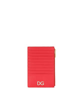 LARGE VERTICAL DAUPHINE CALFSKIN CREDIT CARD HOLDER - | Dolce & Gabbana