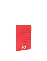 LARGE VERTICAL DAUPHINE CALFSKIN CREDIT CARD HOLDER - | Dolce & Gabbana