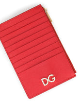LARGE VERTICAL DAUPHINE CALFSKIN CREDIT CARD HOLDER - | Dolce & Gabbana