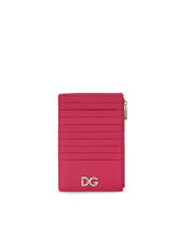 LARGE VERTICAL DAUPHINE CALFSKIN CREDIT CARD HOLDER - | Dolce & Gabbana