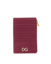 LARGE VERTICAL DAUPHINE CALFSKIN CREDIT CARD HOLDER - | Dolce & Gabbana
