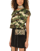 DG Girls phone bag in camouflage patchwork - | Dolce & Gabbana