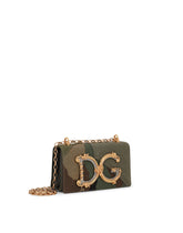 DG Girls phone bag in camouflage patchwork - | Dolce & Gabbana
