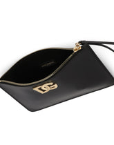 Calfskin clutch with DG logo - | Dolce & Gabbana