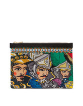 Flat nylon make-up bag with Carretto print - | Dolce & Gabbana
