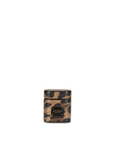 Dauphine calfskin airpods case with leopard print and plate - | Dolce & Gabbana