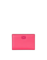 Small calfskin wallet with branded plate - | Dolce & Gabbana