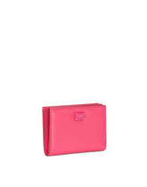 Small calfskin wallet with branded plate - | Dolce & Gabbana