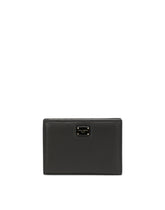 Small calfskin wallet with branded plate - | Dolce & Gabbana