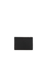 Small dauphine calfskin wallet with rhinestone-detailed DG logo - | Dolce & Gabbana