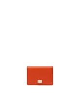 Tumbled calfskin wallet with chain detail - | Dolce & Gabbana