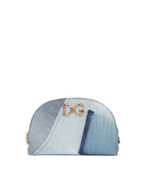 Patchwork denim make-up bag with baroque DG logo - | Dolce & Gabbana