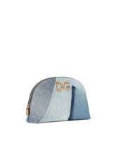 Patchwork denim make-up bag with baroque DG logo - | Dolce & Gabbana