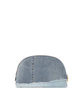 Patchwork denim make-up bag with baroque DG logo - | Dolce & Gabbana