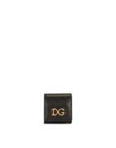 Calfskin airpods case with baroque DG logo - | Dolce & Gabbana