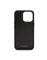 Calfskin iPhone 13 Pro cover with DG logo - | Dolce & Gabbana